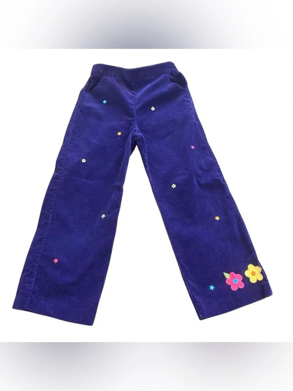Florence Eiseman Purple Corduroy Flower Pants Size 6X Vintage, Boho, Preppy